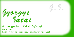 gyorgyi vatai business card